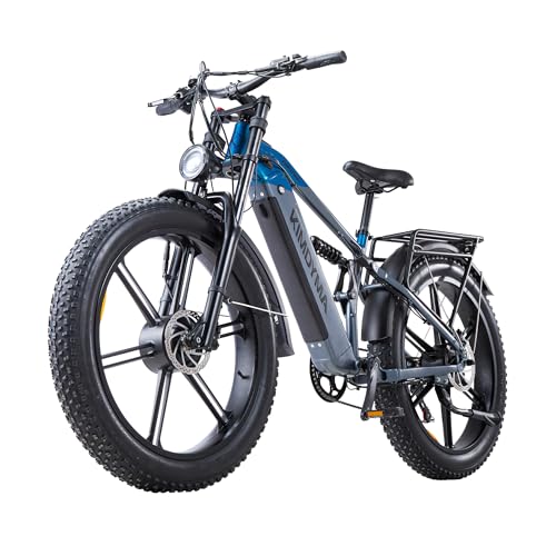 K3 26" Fully E-Bike 48V Dual Motor Mountainbike | 20Ah Akku 120km Reichweite | 4.0 Zoll Reifen Allradantrieb Gelände Elektrofahrrad für Herren