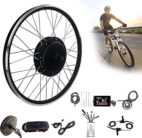 AADECOR E-Bike Kit 20 Inch / 24 Inch / 26 Inch / 27.5 Inch / 28 Inch / 29 Inch / 700C Front Wheel Electric Bicycle Conversion Motor Kit E-Bike