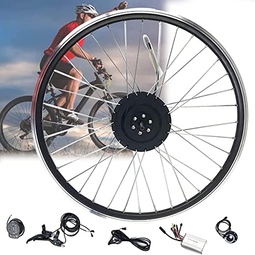 AADECOR 36 W 350 W 500 W Bicycle Conversion Kit, Rear Wheel Electric Bicycle Conversion Kit with E-Bike LCD Display 26 Inch Rear Hub Mounting Motor