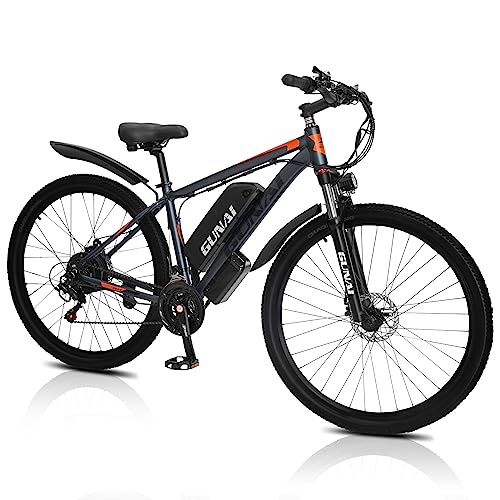 GUNAI 29 Zoll Elektro-Mountainbike elektrofahrräder 48V 15Ah 21 Gänge E-Bike Herren mit Scheibenbremse