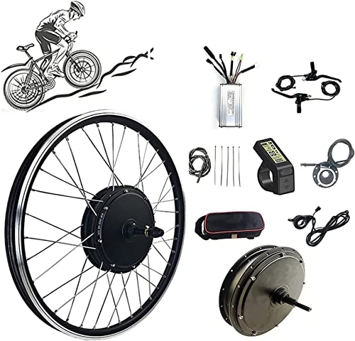 AADECOR 48V 1000W 1500W Electric Bicycle Conversion Kit E-Bike Rear Hub Motorcycle High Speed Brushless Gearless Hub Motor Kit with LCD4 Display
