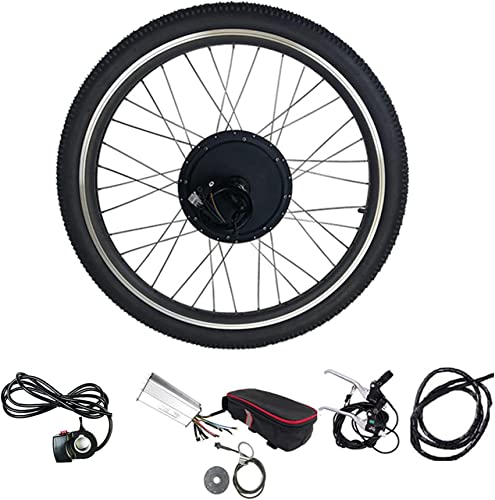 AADECOR 48 V 1000 W Electric Bicycle Conversion Kit E-Bike Rear Hub Motorcycle High Speed Brushless Gearless Hub Motor Set, 28 Inch-48/1000 W