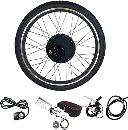 AADECOR 48 V 1000 W Electric Bicycle Conversion Kit E-Bike Rear Hub Motorcycle High Speed Brushless Gearless Hub Motor Set, 28 Inch-48/1000 W