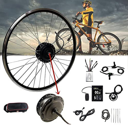 AADECOR Bicycle Conversion Kit 36 V 250 W 350 W 500 W Electric Bicycle Conversion Kit with E-Bike LCD Display Front Hub Assembly Motor Kit, 36 V /