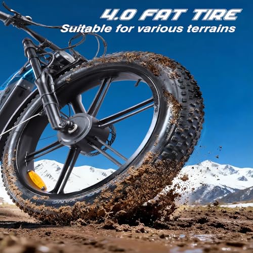 K3 26" Fully E-Bike 48V Dual Motor Mountainbike | 20Ah Akku 120km Reichweite | 4.0 Zoll Reifen Allradantrieb Gelände Elektrofahrrad für Herren