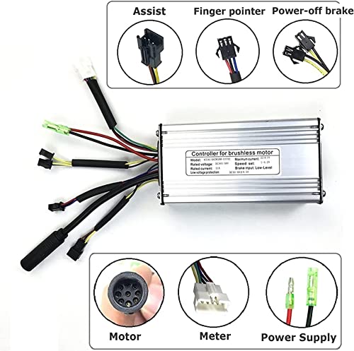 AADECOR Bicycle Conversion Kit 36 V 250 W 350 W 500 W Electric Bicycle Conversion Kit with E-Bike LCD Display Front Hub Assembly Motor Kit, 36 V /