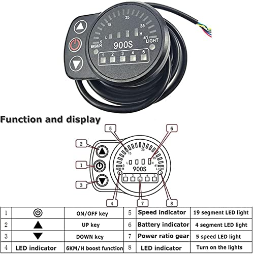 AADECOR 36 W 350 W 500 W Bicycle Conversion Kit, Rear Wheel Electric Bicycle Conversion Kit with E-Bike LCD Display 26 Inch Rear Hub Mounting Motor
