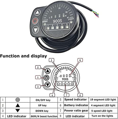AADECOR 36 W 350 W 500 W Bicycle Conversion Kit, Rear Wheel Electric Bicycle Conversion Kit with E-Bike LCD Display 26 Inch Rear Hub Mounting Motor