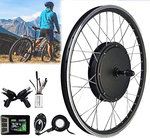 AADECOR Electric Bike Conversion Kit, 36V 48V 500W / 1000W Electric Bike Motor Conversion Kit with LCD7C Display, 48V/1000W-24inch