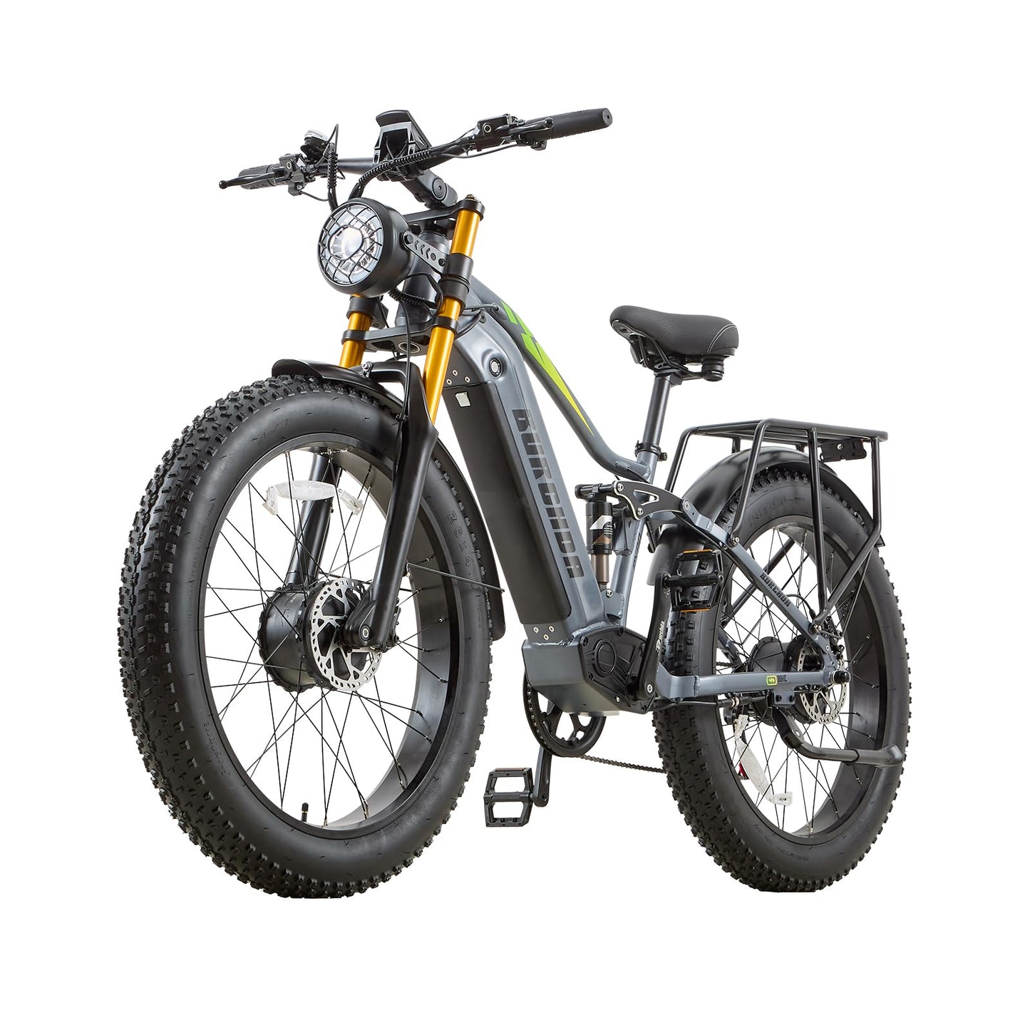 K3 26" Fully E-Bike 48V Dual Motor Mountainbike | 20Ah Akku 120km Reichweite | 4.0 Zoll Reifen Allradantrieb Gelände Elektrofahrrad für Herren