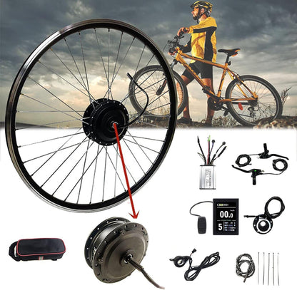 AADECOR Bicycle Conversion Kit 36 V 250 W 350 W 500 W Electric Bicycle Conversion Kit with E-Bike LCD Display Front Hub Assembly Motor Kit, 36 V /