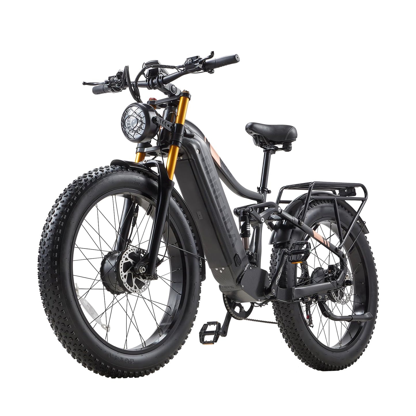 K3 26" Fully E-Bike 48V Dual Motor Mountainbike | 20Ah Akku 120km Reichweite | 4.0 Zoll Reifen Allradantrieb Gelände Elektrofahrrad für Herren
