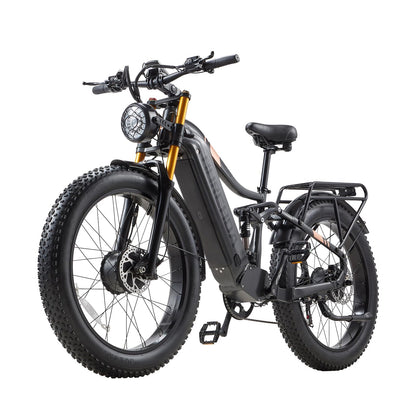 K3 26" Fully E-Bike 48V Dual Motor Mountainbike | 20Ah Akku 120km Reichweite | 4.0 Zoll Reifen Allradantrieb Gelände Elektrofahrrad für Herren