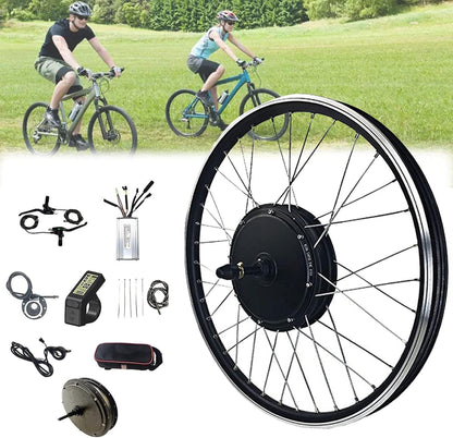 AADECOR Electric Bicycle Conversion Kit 48 V 500 W 1000 W 1500 W E-Bike Brushless Gearless Rear Hub High Speed with Controller for Electric Bicycle